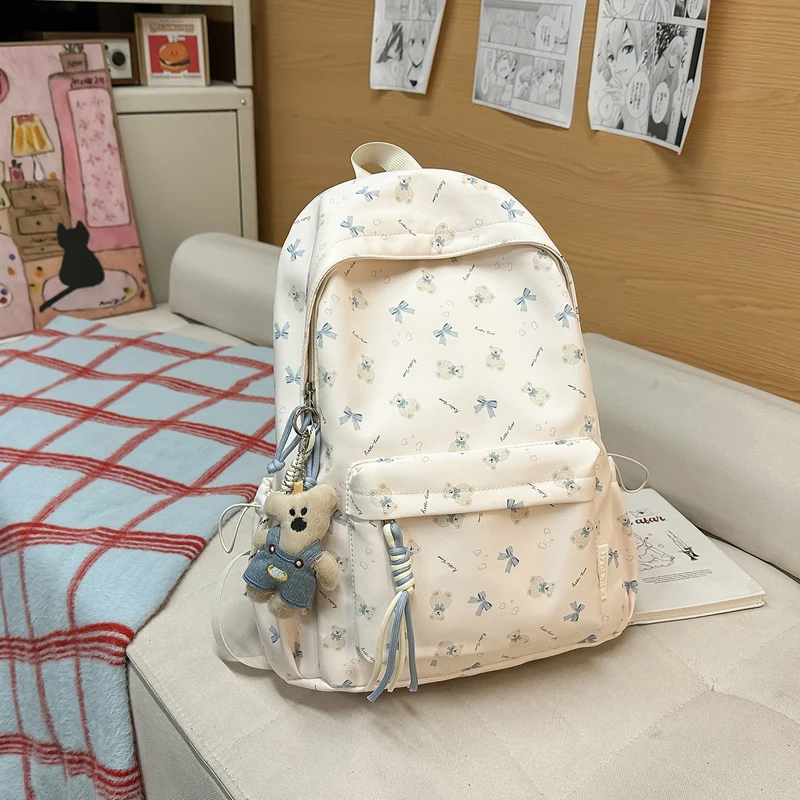 Charmanter Rucksack mit Blumen-Print Skanto