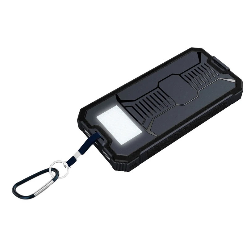 Tragbare Powerbank mit Licht und Sicherheitsclip Skanto