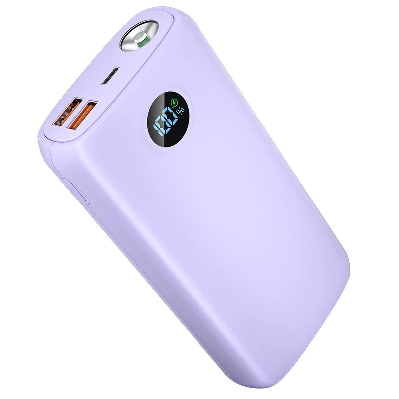 Powerbank mit integrierter LED-Taschenlampe und digitalem Display Skanto