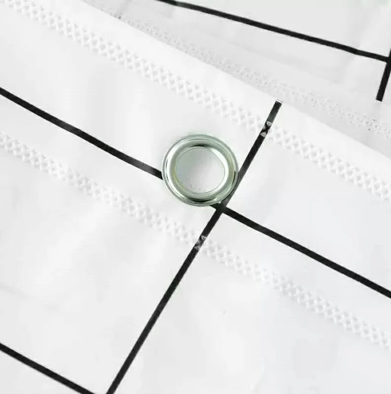Minimalistischer Karo-Duschvorhang Skanto