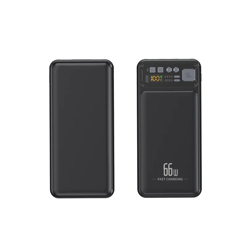 Powerbank mit integriertem Kabelsystem und digitaler Ladeanzeige Skanto