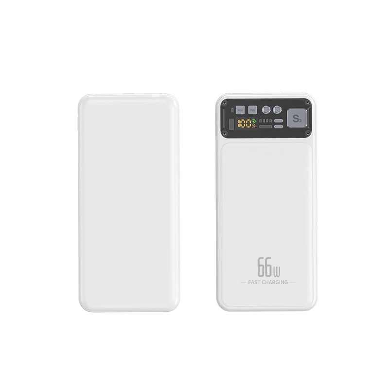 Powerbank mit integriertem Kabelsystem und digitaler Ladeanzeige Skanto