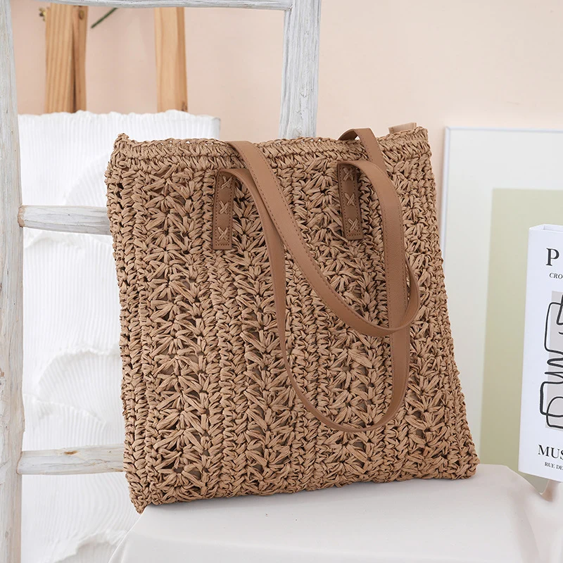 Handgemachte Jutetasche mit stilvollen Ledergriffen Skanto