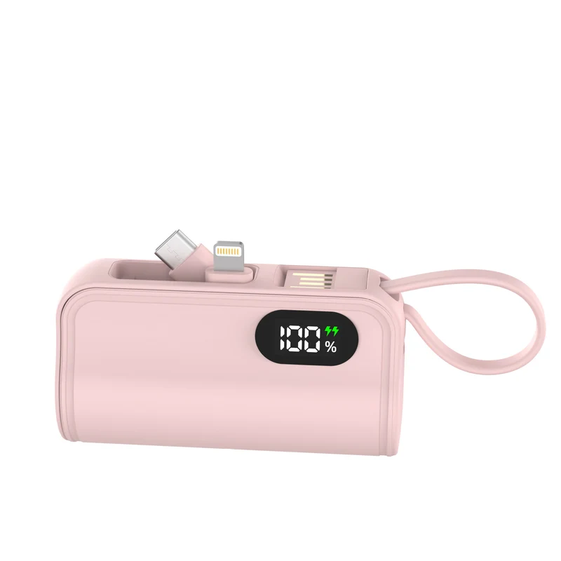 Kompakte Powerbank mit integriertem Ladekabel Skanto