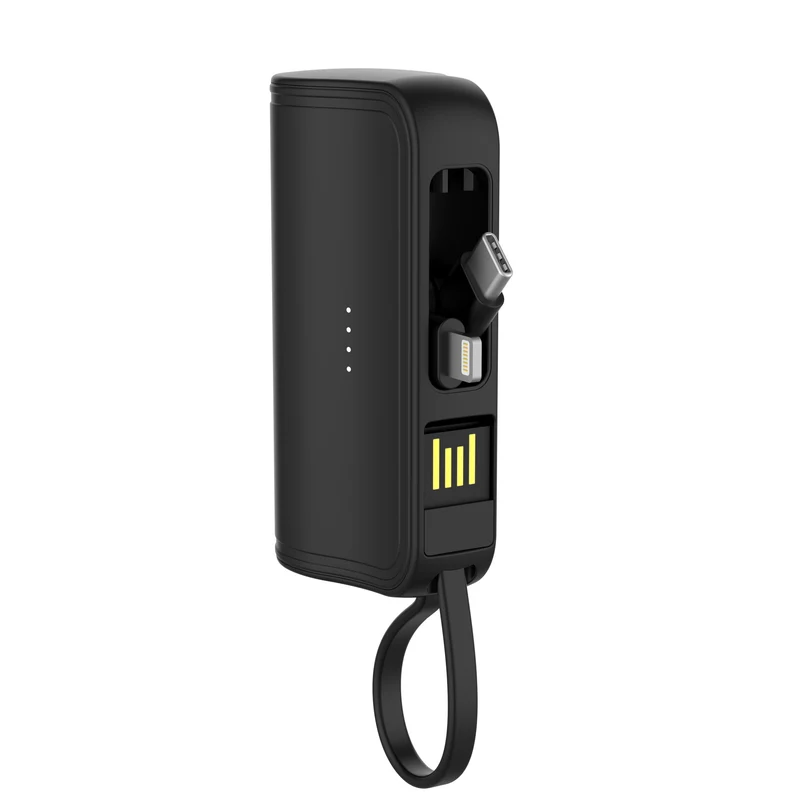 Kompakte Powerbank mit integriertem Ladekabel Skanto