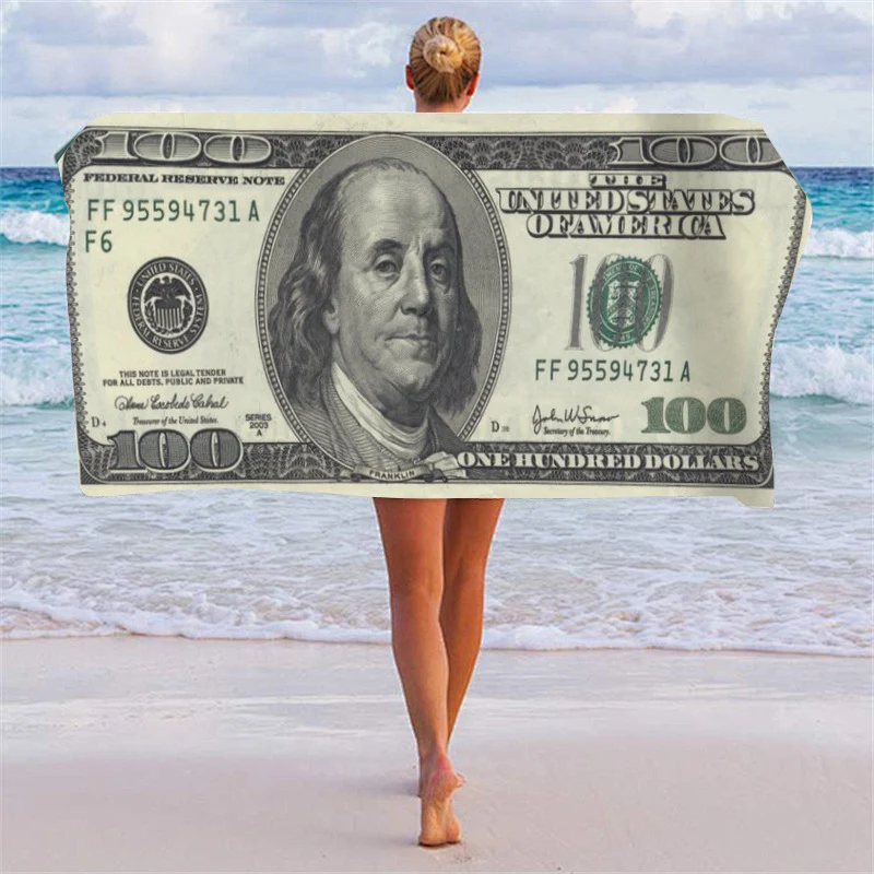 Strandtuch mit kreativem Dollar-Design Skanto