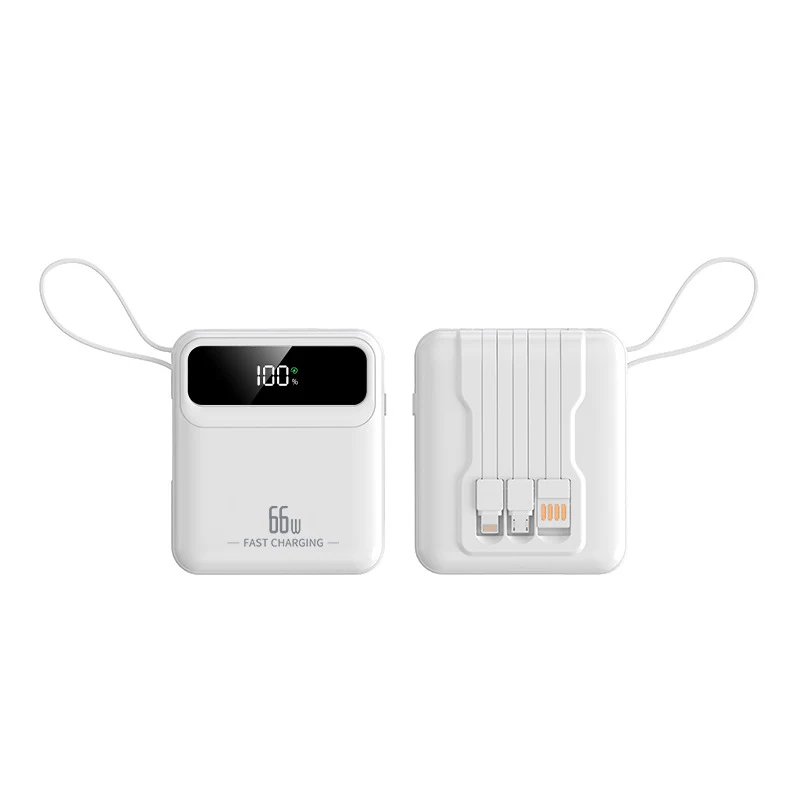 Kompakte Powerbank mit Schnellladefunktion und digitalem Batteriestatus Skanto