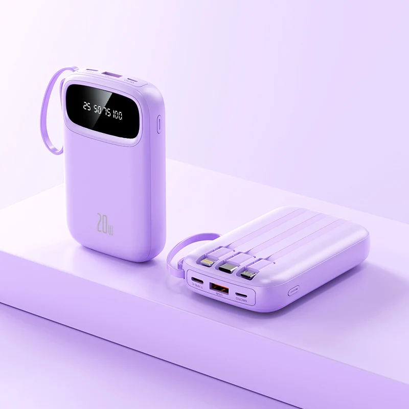 Hochleistungs-Powerbank mit integriertem Ladeadapter Skanto