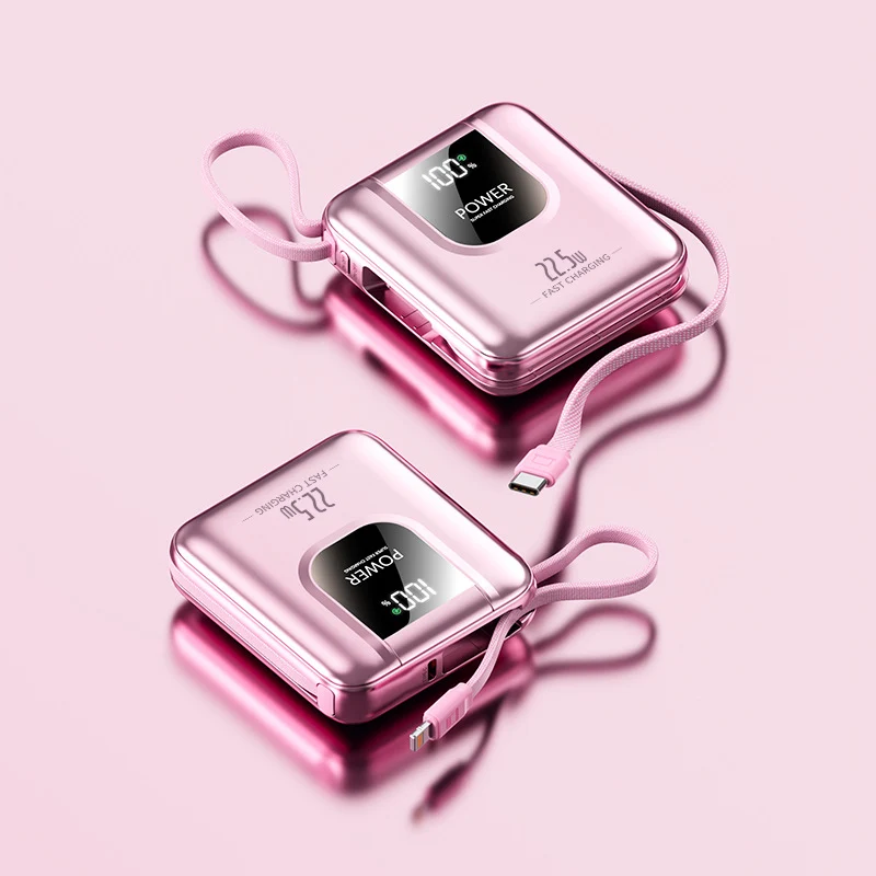 Tragbare Powerbank mit Schnellladefunktion und Digitalanzeige Skanto