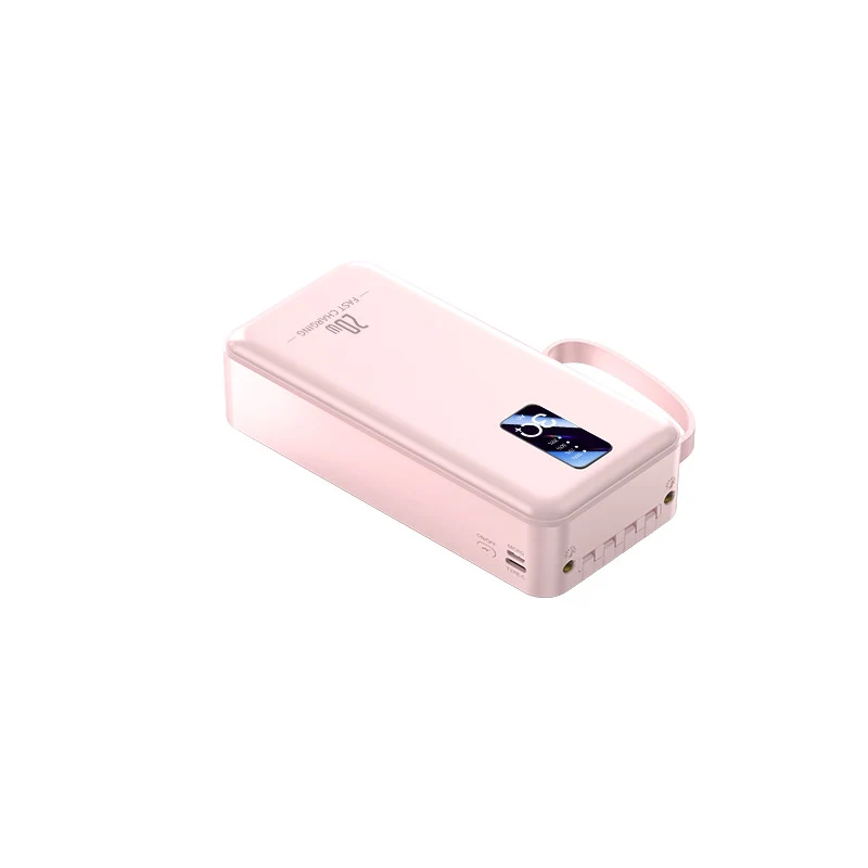 Tragbare Schnelllade-Powerbank mit integrierten Ladekabeln Skanto