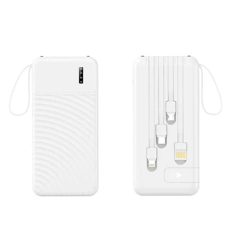 Tragbare Powerbank mit integriertem Multifunktions-Ladekabel Skanto