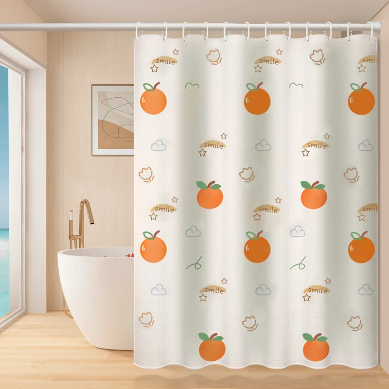 Verspielter Duschvorhang mit Fruchtmotiv Skanto