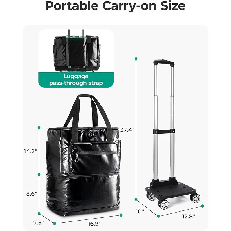 Rollbare multifunktionale Reisetasche mit mehreren Fächern Skanto