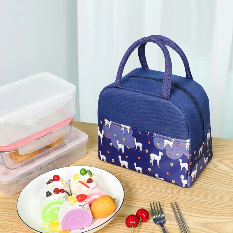 Isolierte Lunchtasche mit trendigem Flamingo-Muster Skanto