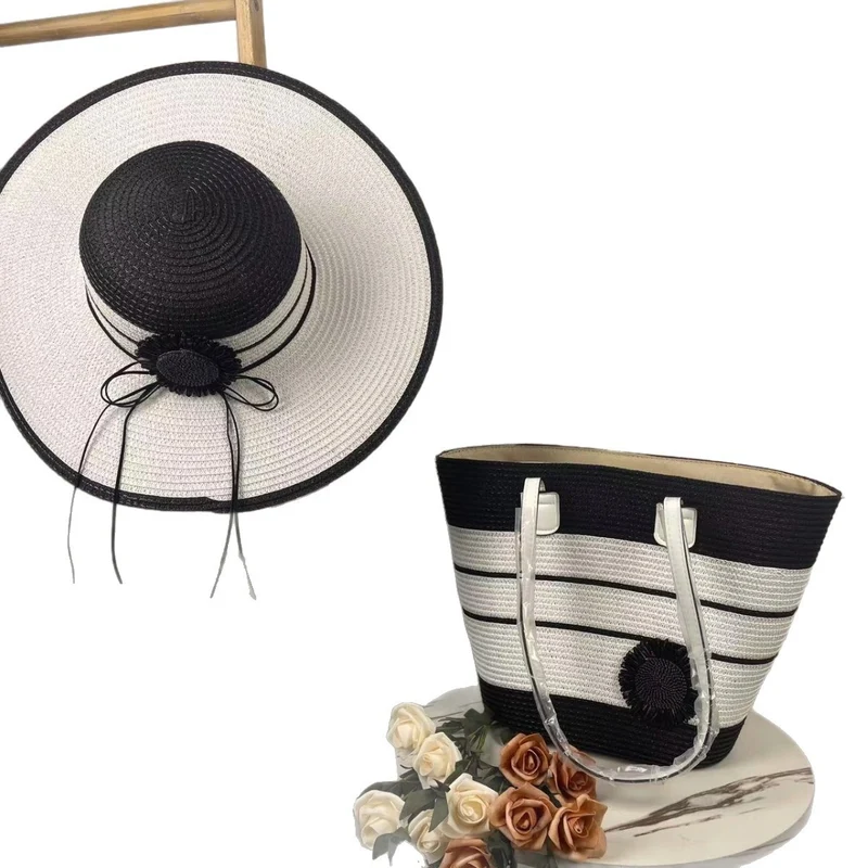 Elegante Strandtasche mit passendem Sonnenhut Skanto