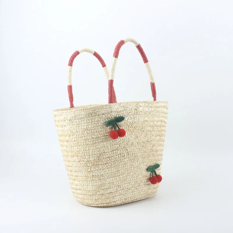 Korbtasche mit handgemachten Fruchtmotiven Skanto