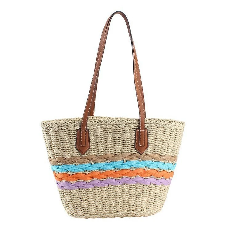Handtasche mit farbigen geflochtenen Details Skanto
