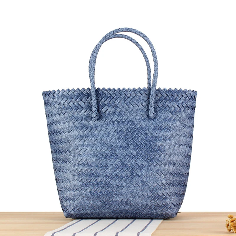 Geflochtene Tragetasche und Strandtasche Skanto