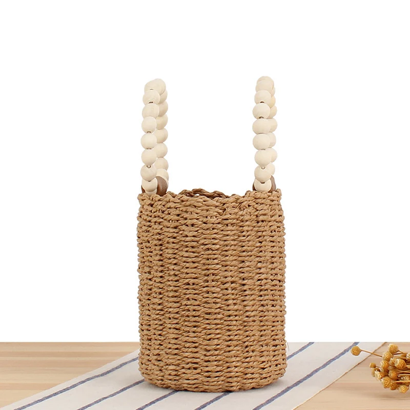 Trendige Handtasche mit Holzperlengriff Skanto