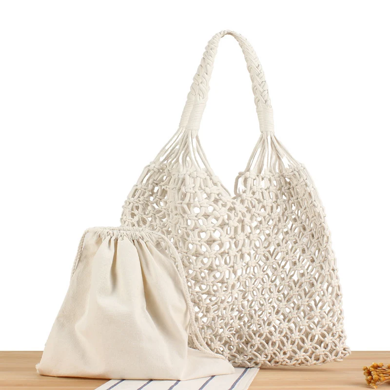 Handtasche aus robustem handgeknüpftem Netzmaterial Skanto