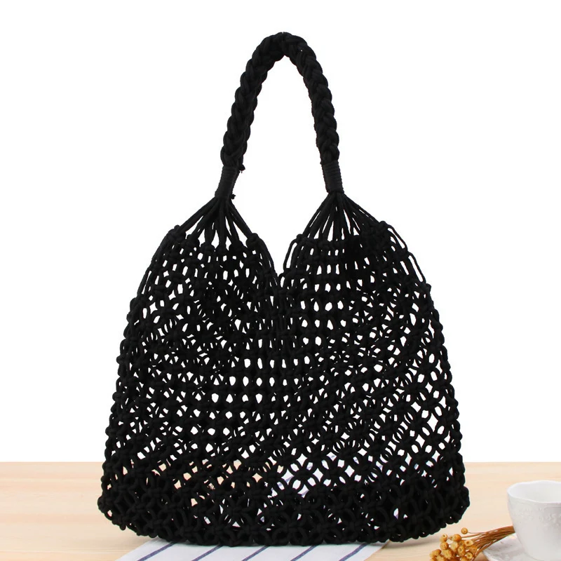Handtasche aus robustem handgeknüpftem Netzmaterial Skanto