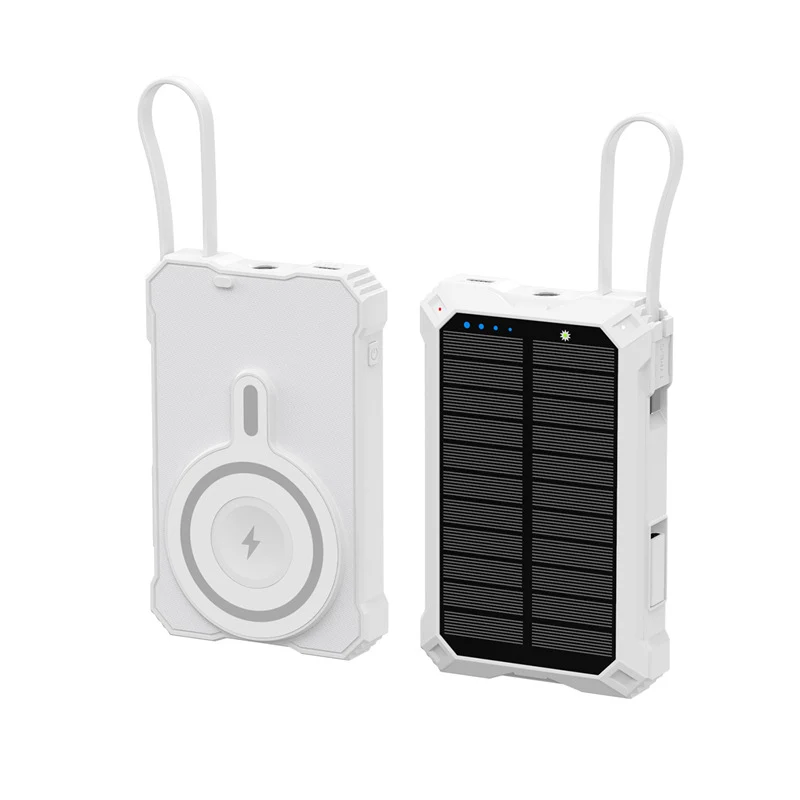 Solar-Powerbank mit kabelloser Ladefunktion Skanto