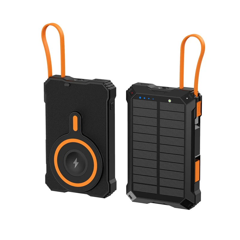 Solar-Powerbank mit kabelloser Ladefunktion Skanto