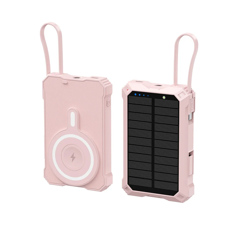 Solar-Powerbank mit kabelloser Ladefunktion Skanto