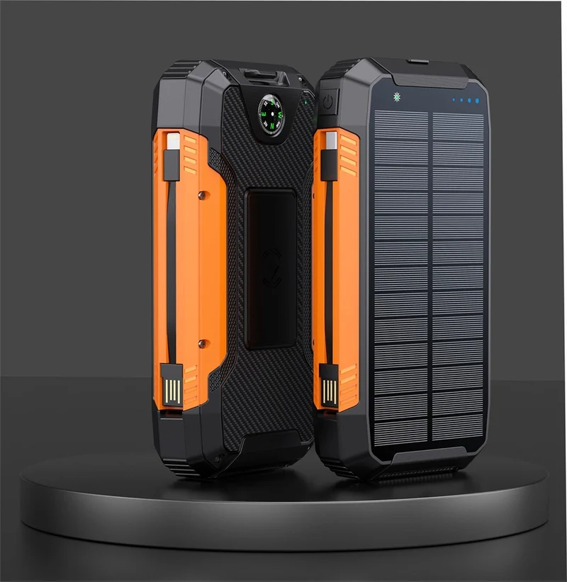 Robuste Solar Powerbank mit integriertem Kompass und LED-Licht Skanto