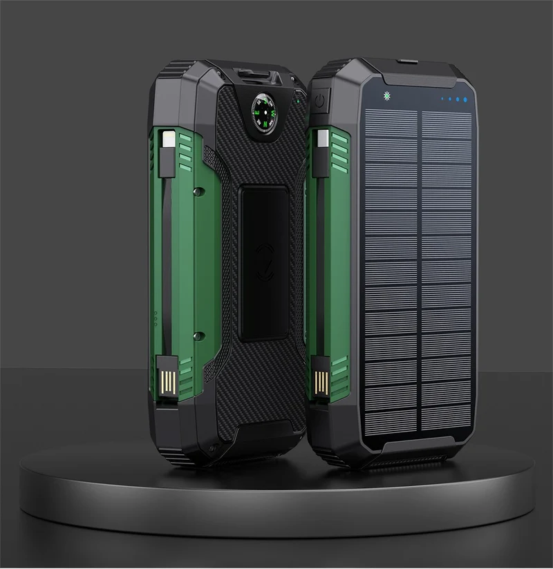 Robuste Solar Powerbank mit integriertem Kompass und LED-Licht Skanto