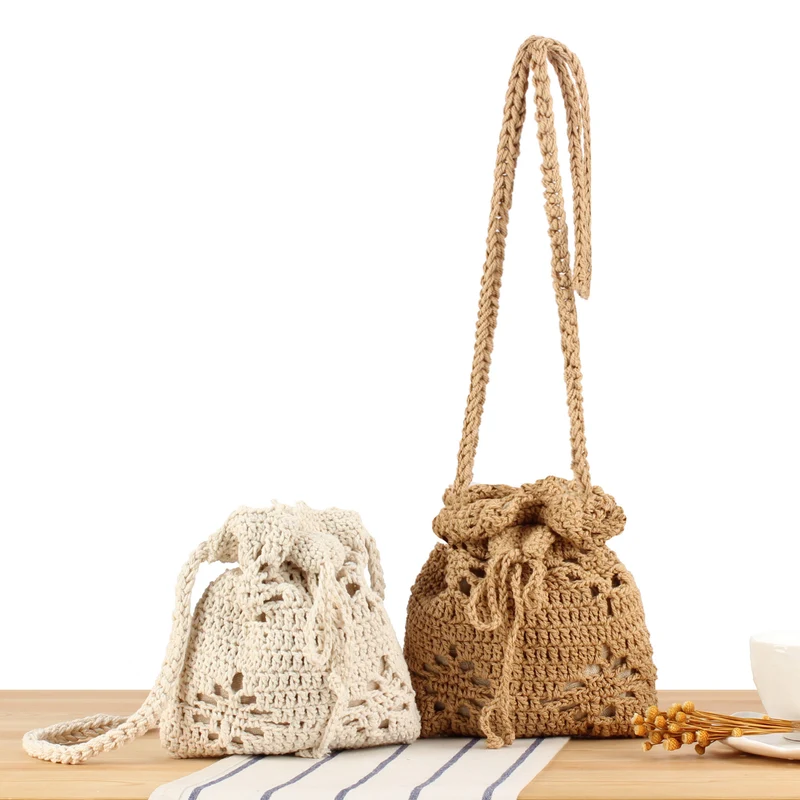 Handgeknüpfte Umhängetasche mit Blumenmuster Skanto