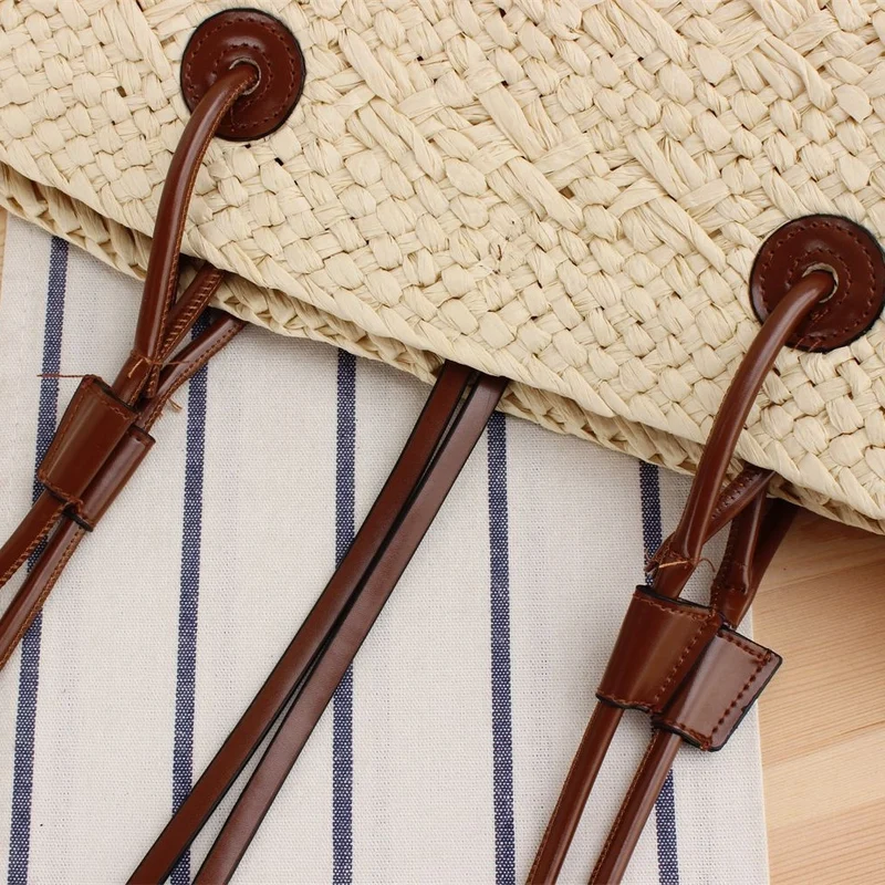 Strandtasche mit eleganten Lederriemen Skanto