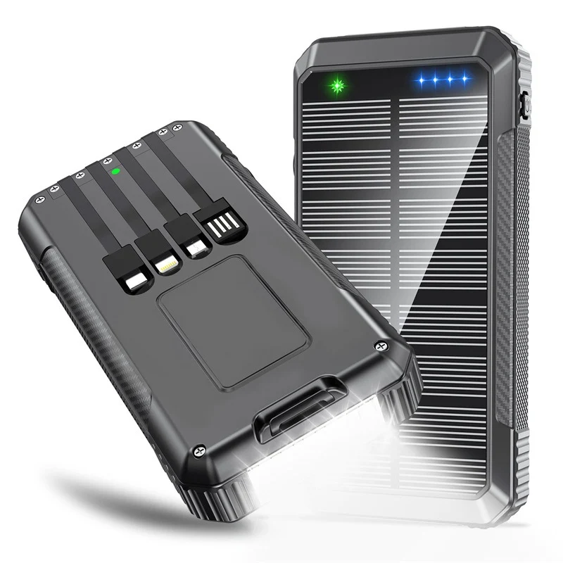 Powerbank mit Solarladefunktion und integrierter LED-Lampe Skanto