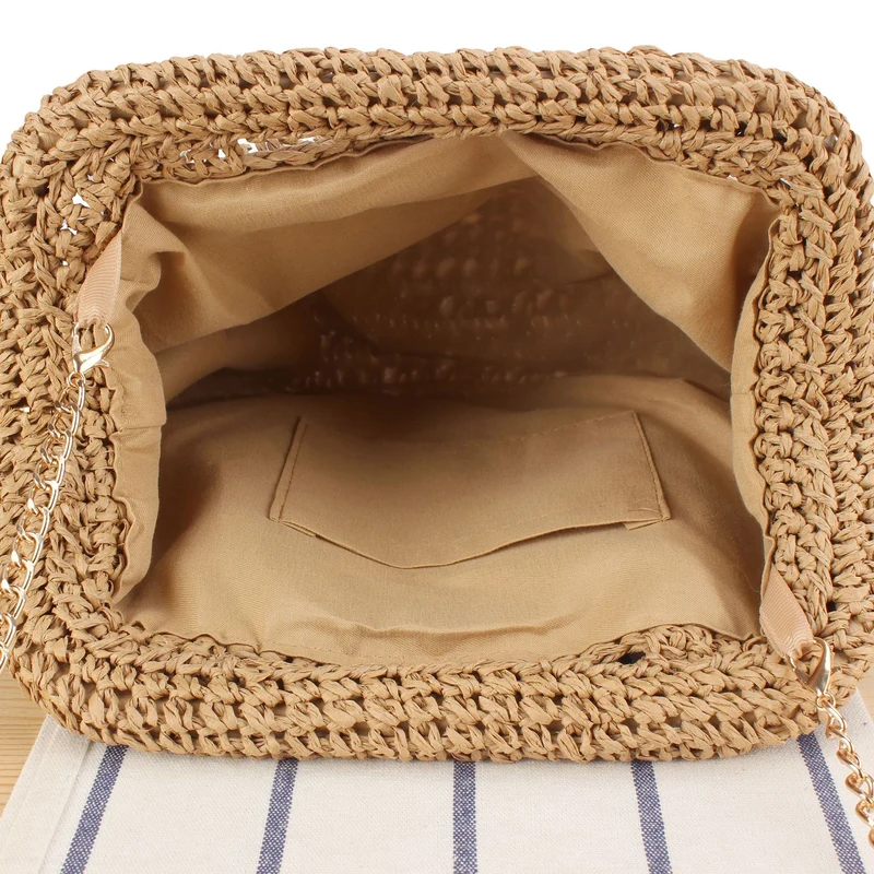 Designer-Handtasche mit geflochtener Makramee-Struktur Skanto