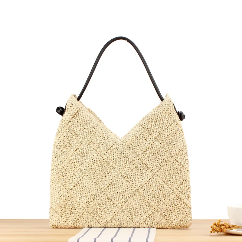 Handtasche mit modernem geometrischem Strickmuster Skanto