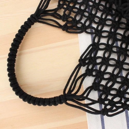 Handgeknüpfte Tragetasche mit elegantem Netzdesign Skanto