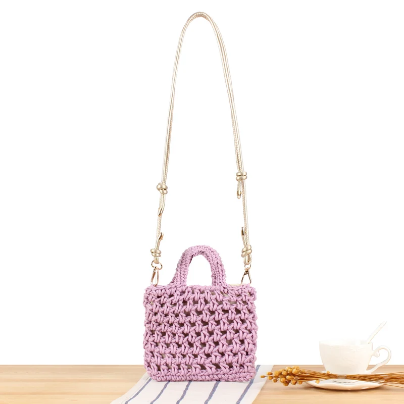 Handgefertigte Makramee-Handtasche mit verstellbarem Schultergurt Skanto