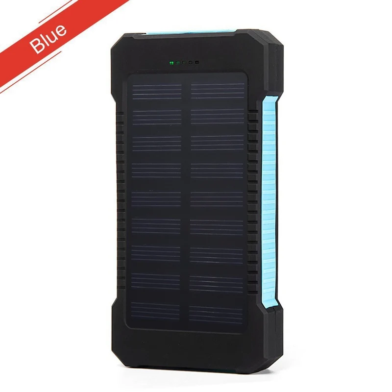 Solarbetriebene Powerbank mit integriertem Kompass und Karabinerhaken Skanto