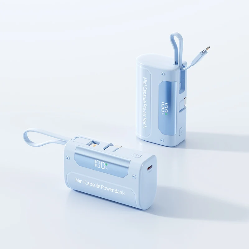 Kompakte Mini-Powerbank mit digitaler LED-Anzeige Skanto