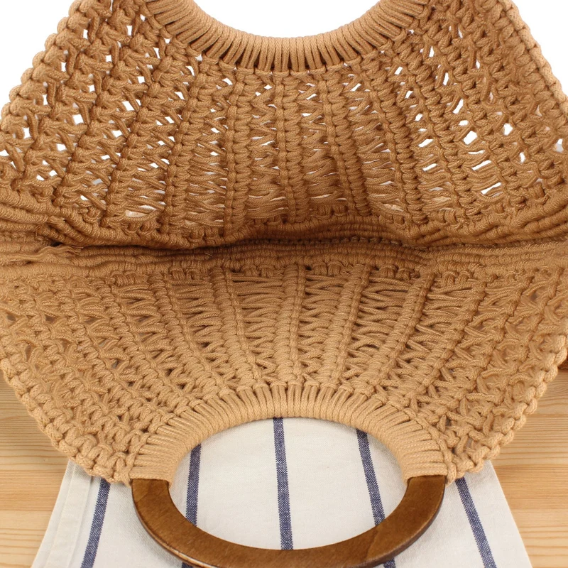 Handtasche mit gefranstem Makramee-Design Skanto