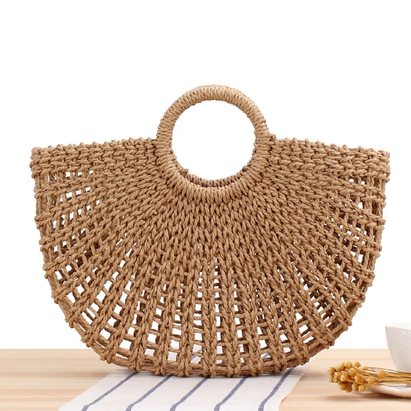 Handtasche aus handgefertigtem Geflecht mit elegantem Rundgriff Skanto