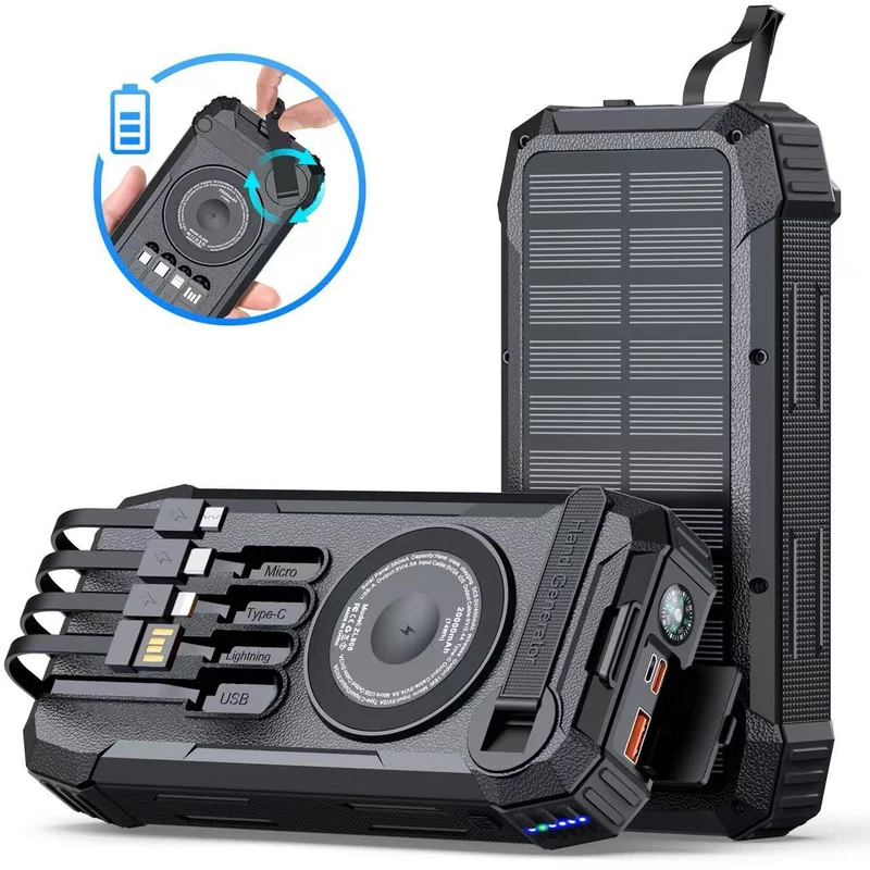 Solar-Powerbank mit multifunktionalem Ladegerät Skanto