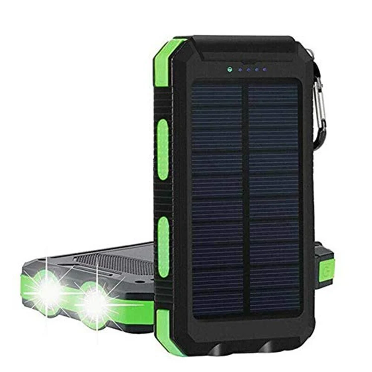 Solar-Powerbank mit integriertem LED-Licht und Kompass Skanto