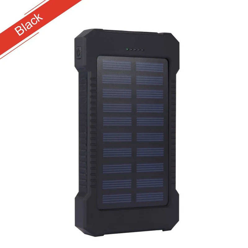 Solar-Powerbank mit integriertem LED-Licht und Kompass Skanto