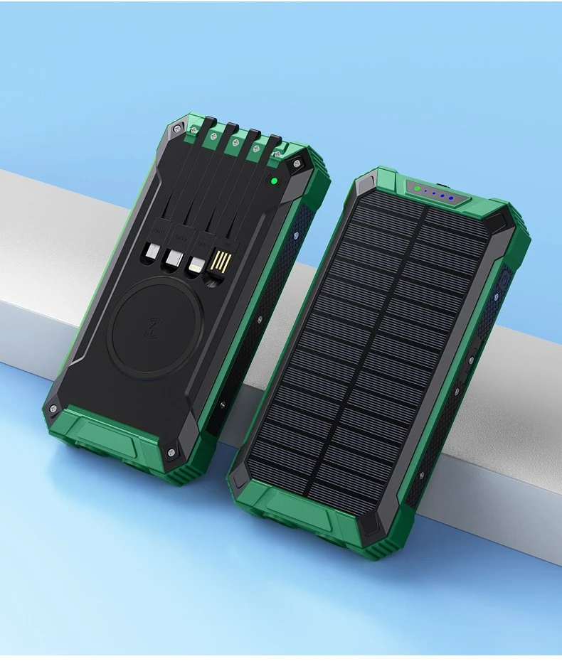 Solarbetriebene Powerbank mit LED-Licht Skanto