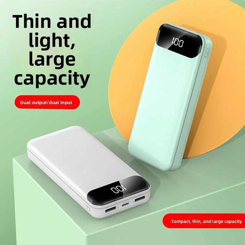 Ultraschlanke Powerbank mit LCD-Display und Schnellladefunktion Skanto