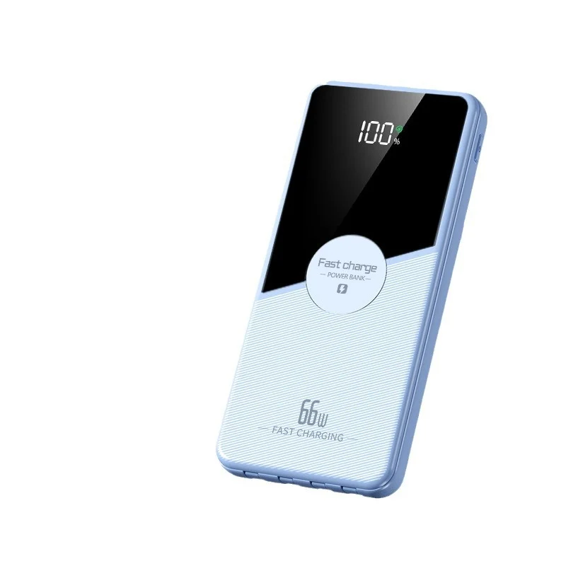 Tragbare Powerbank mit integrierten Kabeln und Schnellladefunktion Skanto