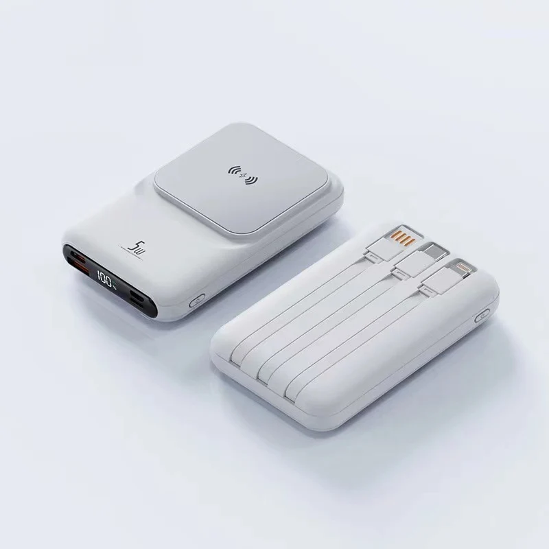Tragbare kabellose Ladestation mit integriertem Multi-Ladegerät Skanto