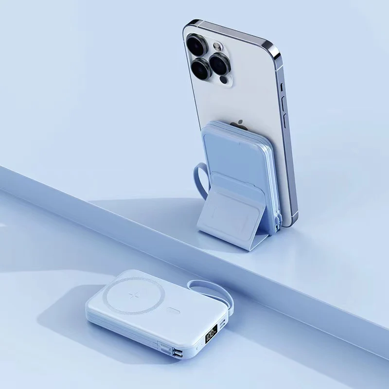 Tragbare Powerbank mit Magnethalterung und Schnellladefunktion Skanto