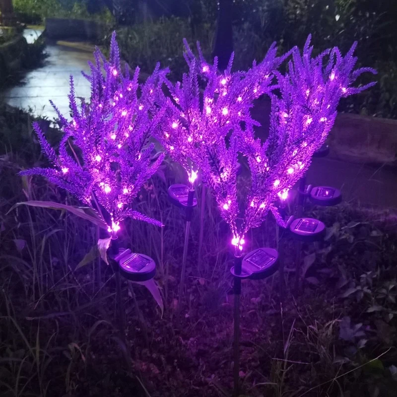 Skanto Solar LED Faux Lavendel Gartensteckerleuchte Skanto